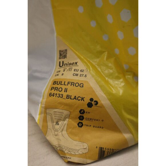 Shoes for Crews x Ace Men's 9D Women's 11D Black Bullfrog Pro II Soft Toe Boots - Picture 14 of 16